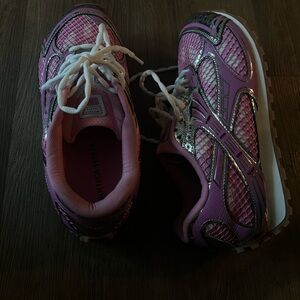 Bottega Veneta Pink and Silver Sneakers